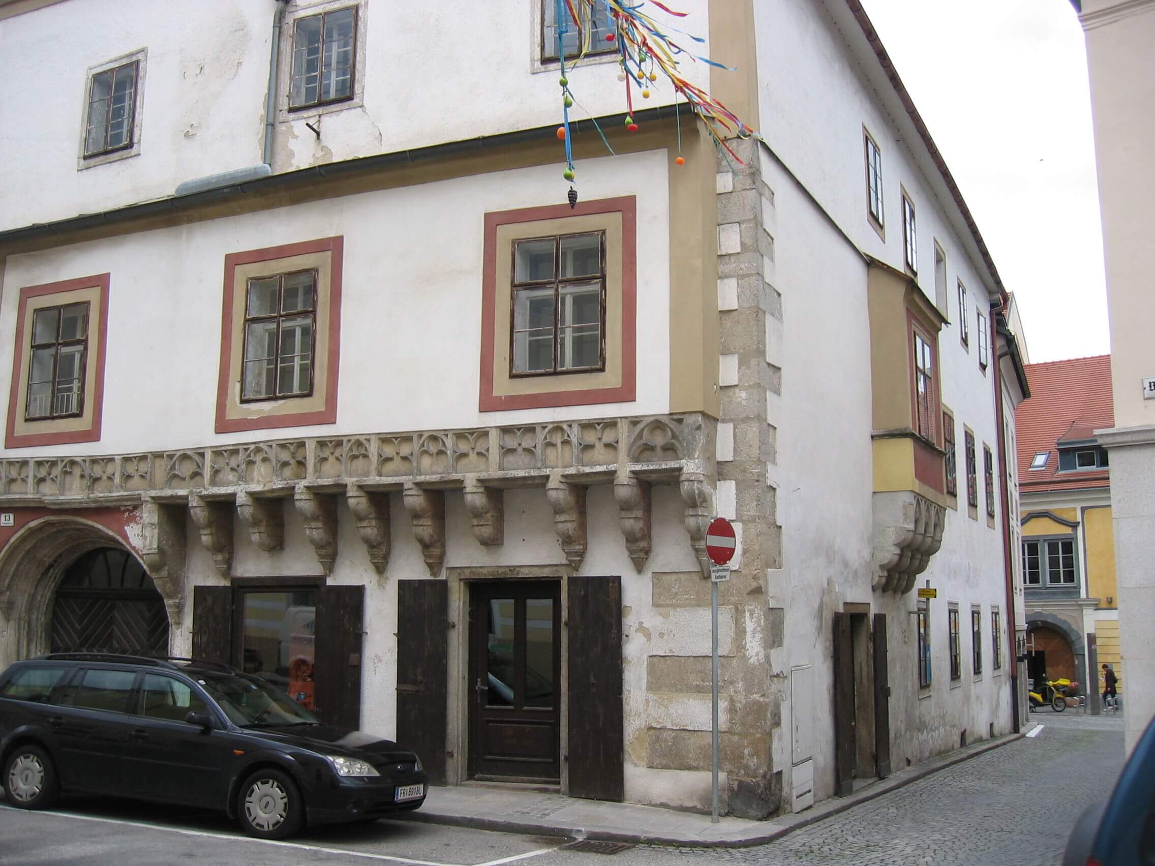 Historické centrum Freistadtu s tradičními budovami