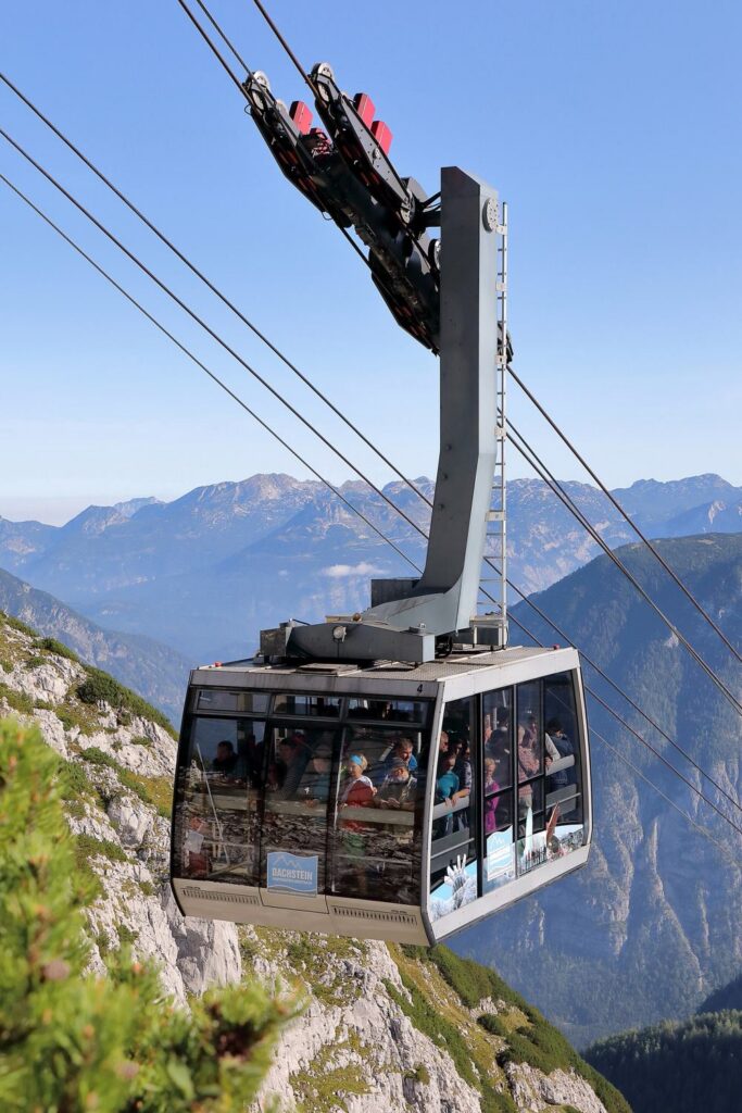 Kabina lanovky Dachstein Krippenstein nad Obertraunem
